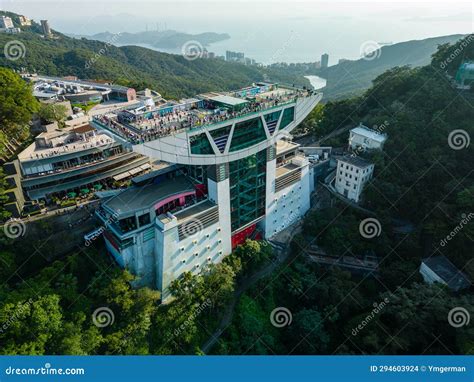 Aerial View Of Peak Tower In Hong Kong Editorial Stock Image Image Of