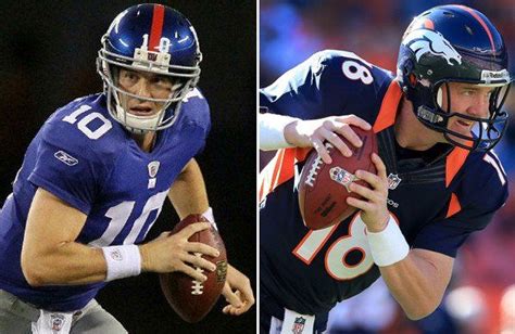 Manning Vs Manning Peyton And Eli Manning New York Giants Football