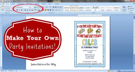 How To Make Your Own Party Invitations Just A Girl And Her Blog