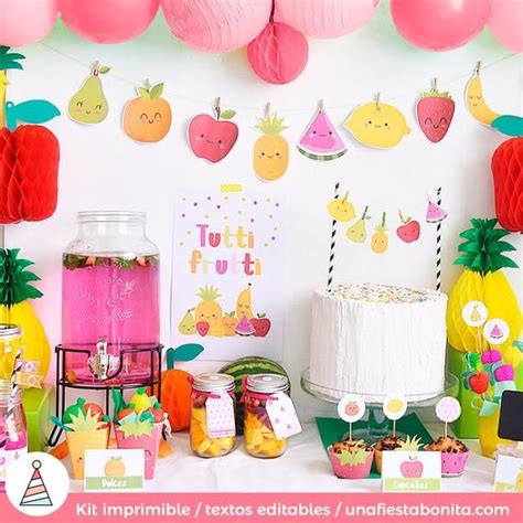 Printable Pack For Parties Tutti Frutti Pack Decoration To Print