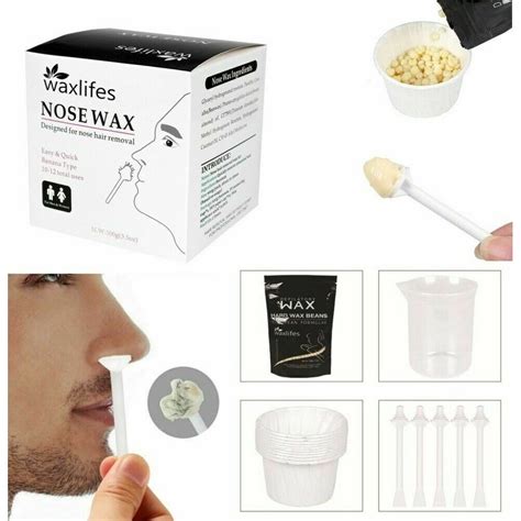 Painless Mens Nose Hair Removal Wax Beads Kit Nasal Ear Hair Walmart