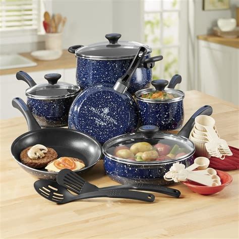 Anna, so many of them! Paula Deen 21-Piece Riverbend Speckled Cookware Set (With ...
