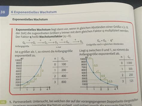 Zu ganzzahligen zeiten 0, 1, 2, 3,.) lautet. Exponentielles Wachstum, Erklärung? (Schule, Mathematik)