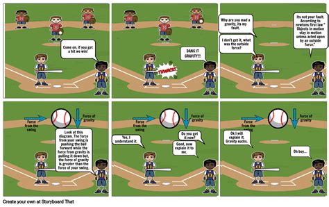 Newtons First Law Comic Storyboard By 7c22003b
