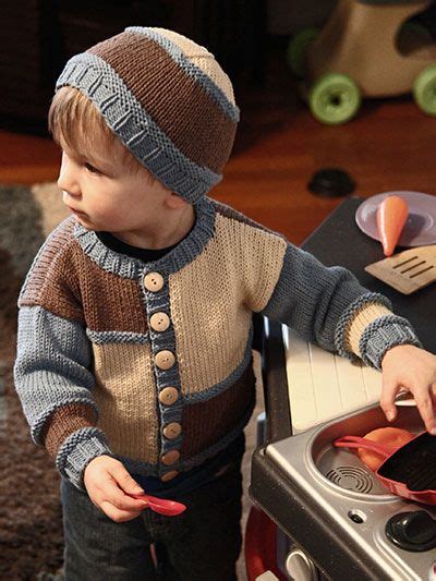 Color Block Cardigan Hat Knit Pattern Artofit