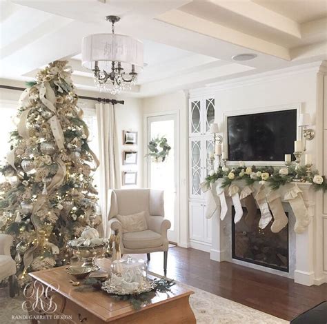 Elegant White Christmas Family Room Details (With images) | White