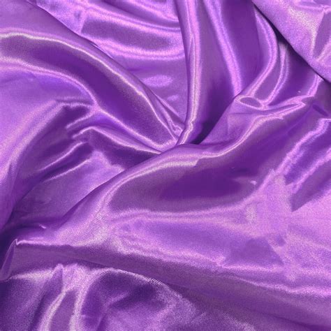 Light Purple Bridal Satin Fabric Silky Poly 60 Wide Etsy