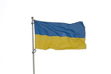 Gammalt Ukrainskt Flagga Och Textkrig På Vit Bakgrund Arkivfoto Bild