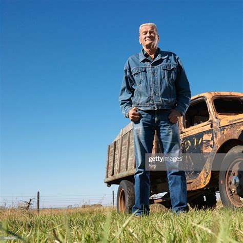 Man Standing By An Old Truck Old Trucks Man Standing Trucks