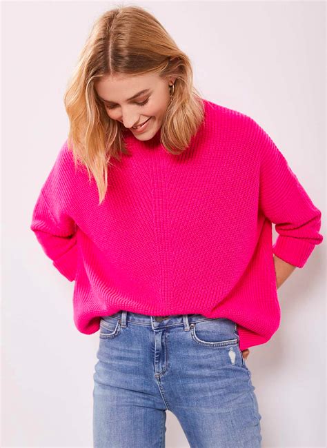 Neon Pink Chunky Jumper Pink Jumper Outfit Pink Shirt Outfit Mint