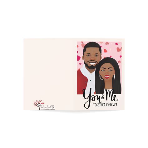 African American Anniversary Card Afrocentric Couples Greeting Card