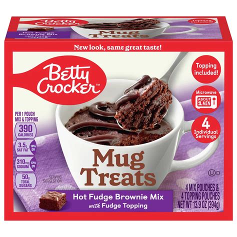 Betty Crocker Hot Fudge Brownie With Fudge Mug Treats Shop Baking Mixes At H E B