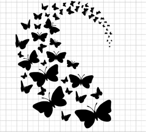 Butterfly Swarm Svg Cut Filesbutterfly Clipart Instant - Etsy UK