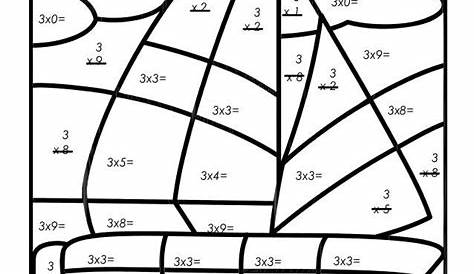 multiplication coloring worksheet grade 4