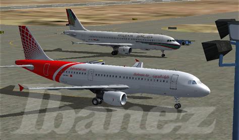 صبغة طيران البحرين و الخليج على A320 ويلكو Flying Way