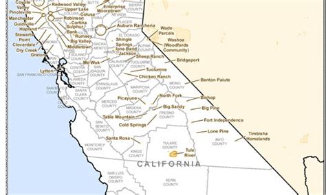 California Native American Tribes Map World Map