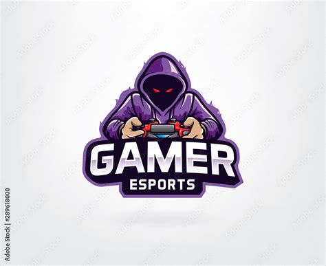 Vettoriale Stock Gamer Mascot Logo Design Vector Gamer Illustration