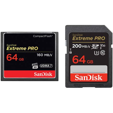 Sandisk 64gb Extreme Pro Compactflash And 64gb Extreme Pro Uhs I