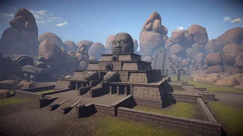 3d Model Lost Temple Of The Aztecs Vr Ar Low Poly Cgtrader