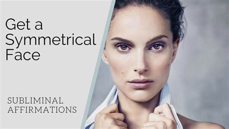 You should post a picture of your face for more advice, like 'birth defect' or 'car crash'. Get A Symmetrical Face―∎𝘢𝘶𝘥𝘪𝘰 𝘢𝘧𝘧𝘪𝘳𝘮𝘢𝘵𝘪𝘰𝘯𝘴 - YouTube