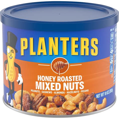 Planters Honey Roasted Mixed Nuts With Peanuts Cashews Almonds