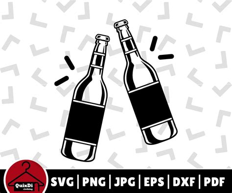 Beer Bottles Cheers Svg Beer Glass Clinking Clinging Clip Art Etsy