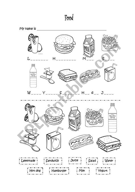 Food And Drinks Worksheet Free Esl Printable Worksheets Made By 9c4