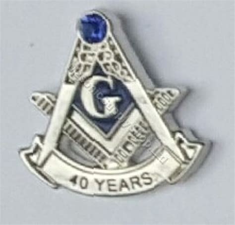 Masonic Anniversary 40 Year Lapel Pin