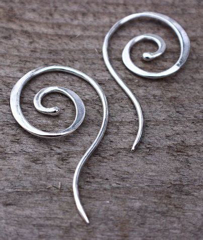 Sterling Silver Spiral Ear Gauges Gauged Gauge Earrings Gauged