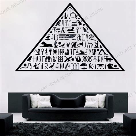 Mordern Home Wallpaper Ancient Egypt Egyptian Pyramid Hieroglyphs Vinyl Wall Decal Home Decor