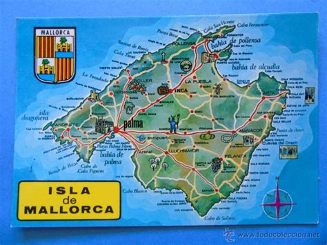 Bienvenido al hotel isla mallorca & spa, un hotel urbano en palma de mallorca que combina instalaciones modernas, un alto nivel de confort y un ambiente fresco, con encanto y un excelente grado de atención al cliente.el hotel isla mallorca & spa se encuentra situado junto al paseo marítimo, próximo a la catedral de bellver, cerca de la mayoría de interés de la ciudad. Postal de mallorca. año 1970. plano de la isla, - Vendido ...