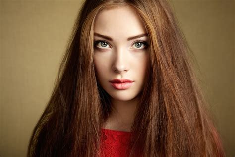 Brunette Long Hair Women Face Women Indoors Looking At Viewer