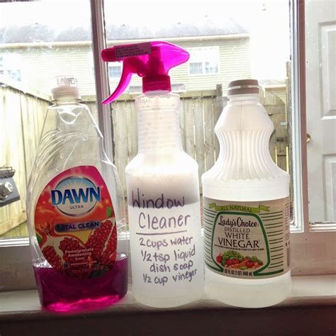 Homemade Window Cleaner Vinegar Dawn Dish Soap Water My Husband Was
