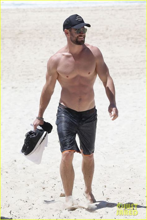 chris hemsworth goes shirtless bares ripped body in a