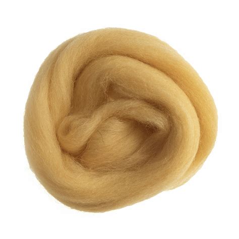 Natural Wool Roving 10g Yellow Trimits Groves And Banks