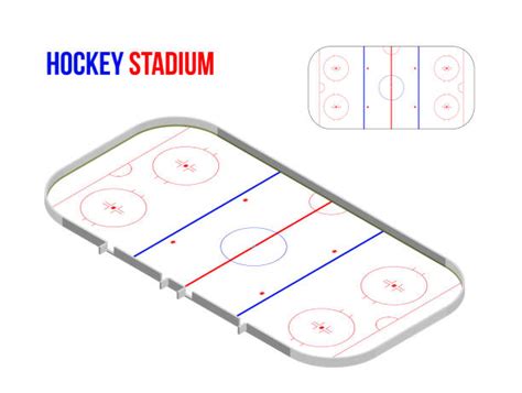 In der nba, ist das gericht 94 fuß (29 m) um 50 fuß (15 m).unter internationale basketballverband (fiba). Eishockey Spielfeld Stock-Vektoren und -Grafiken - iStock