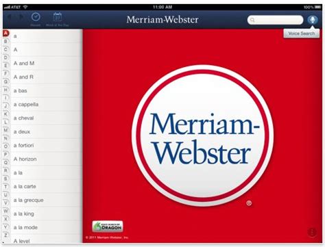 More than 10 million downloads! Free Merriam-Webster Dictionary App for iPad with Voice ...
