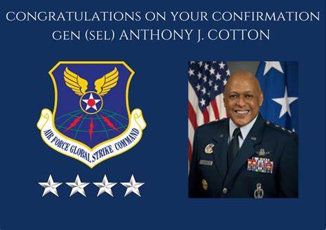 Air Force Global Strike Command On Linkedin Lt Gen Anthony J Cotton