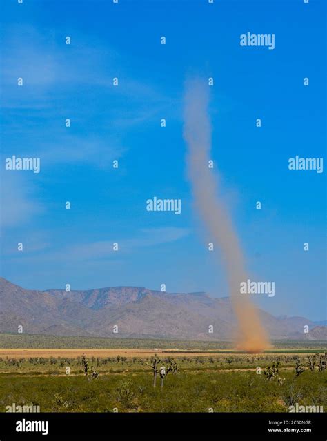Dust Devil Whirlwind Formed In The Sonoran Desert Of Arizona Stock