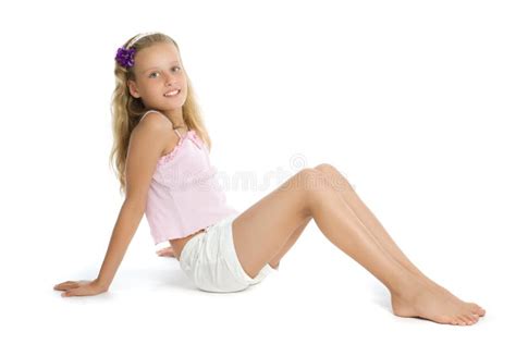 pretty teenage girl sit on floor picture image 7912108