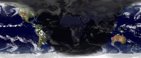 World Sunlight Map Rectangular Projection Rectangular Sunlight World