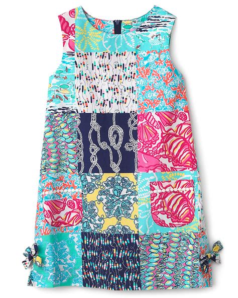 Lilly Pulitzer Girls Little Lilly Classic Patchwork Shift Dress