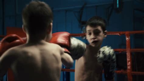 Two Shirtless Boys Wearing Gloves Fighting Stock Footage Sbv Storyblocks