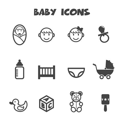 Baby Icons Symbol 629341 Vector Art At Vecteezy