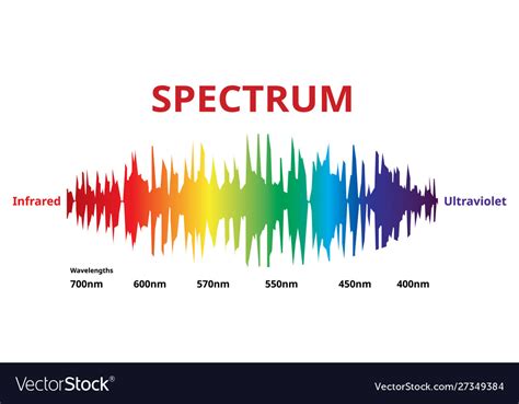 Visible Spectrum Color Electromagnetic Spectrum Vector Image