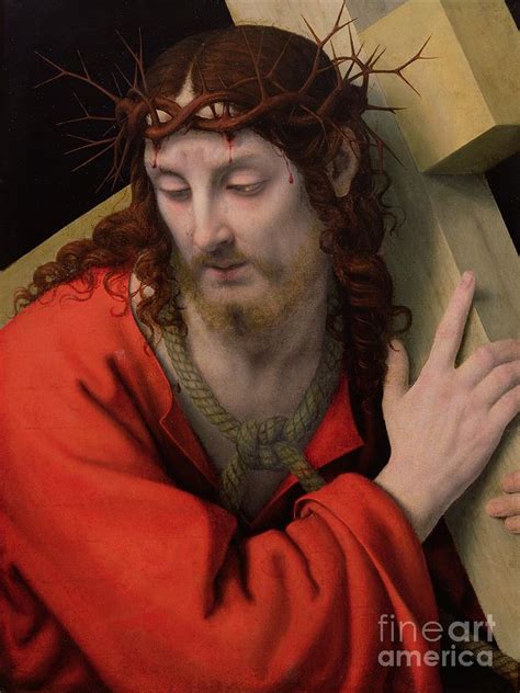 Christ Carrying The Cross Painting By Andrea Solario Fine Art America