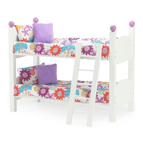 emily rose 18 inch doll furniture 18 doll bunk bed 2 single stackable doll beds doll