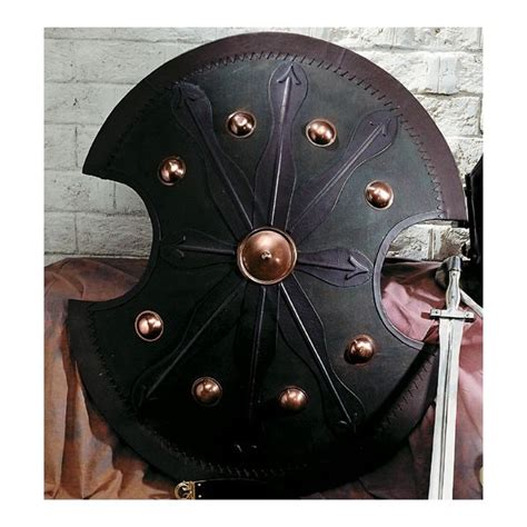 Greek spartan or trojan holding a shield and spear. Trojan War Shield-Greek Shield