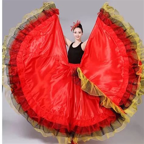 Spanish Paso Doble Opening Dance Gypsy Woman Flamenco Skirt Smooth Big Swing Carnival Party
