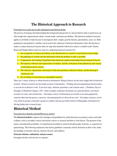 The Historical Approach To Research External Criticism Authenticity